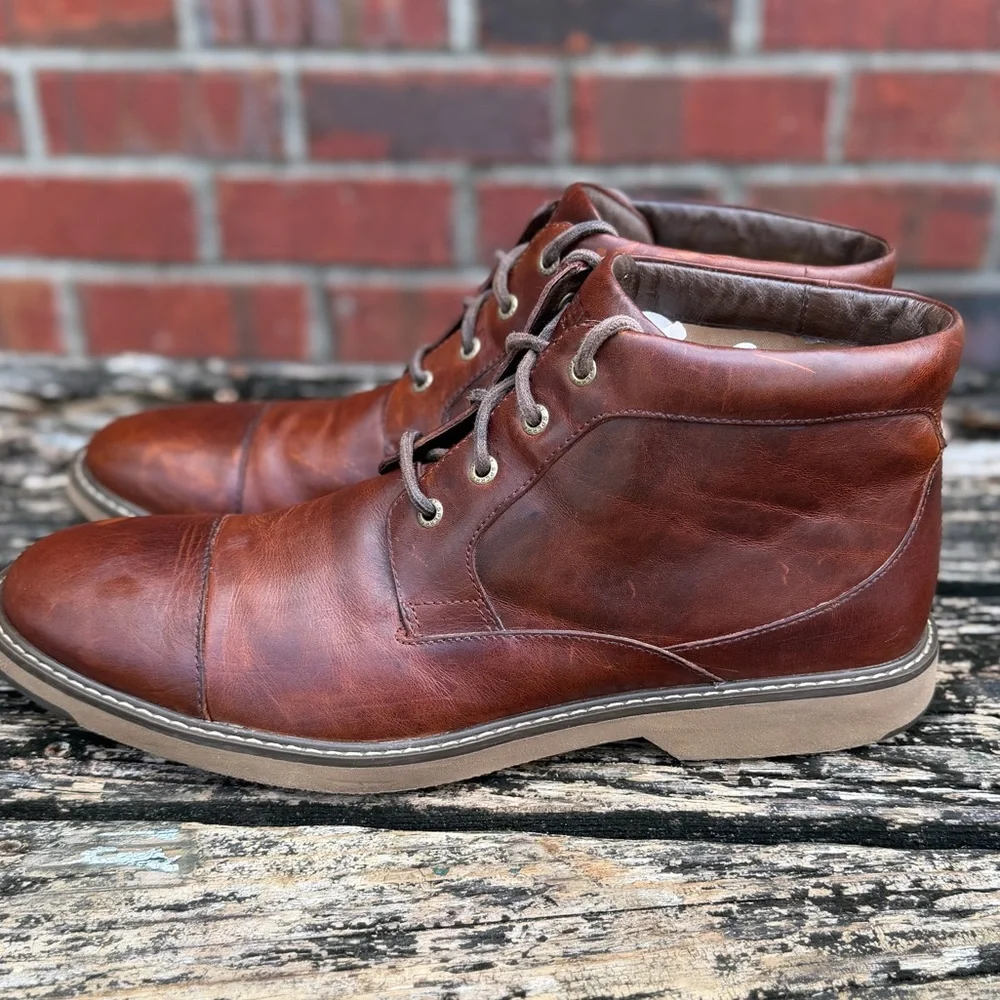 Sperry Top-Sider Commander Men's Sz 13 Brown Leather Oxford Chukka Boots T9